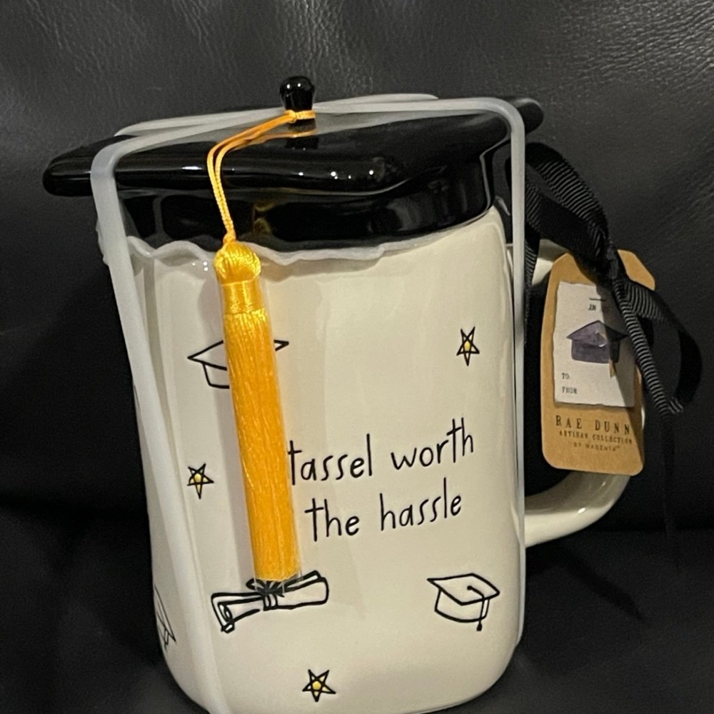 Rae Dunn tassel  worth the hassle Mug - Rae Dunn Graduation Mug